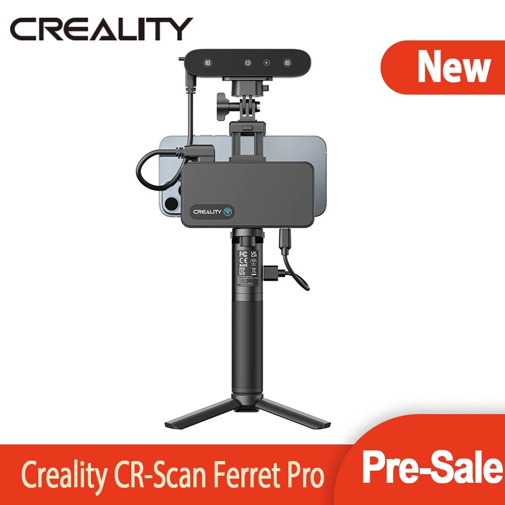 Creality CR-Scan Ferret Pro 3D ĳ, ڵ ն  , WiFi6 24 Ʈ Ǯ ÷  ĳ, 0.1mm Ȯ